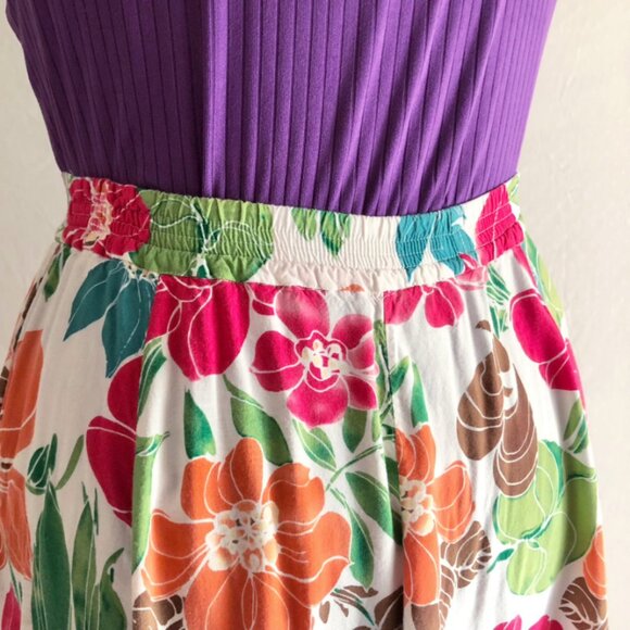 Vintage Floral Button Front Skirt Cottagecore - Picture 7 of 12